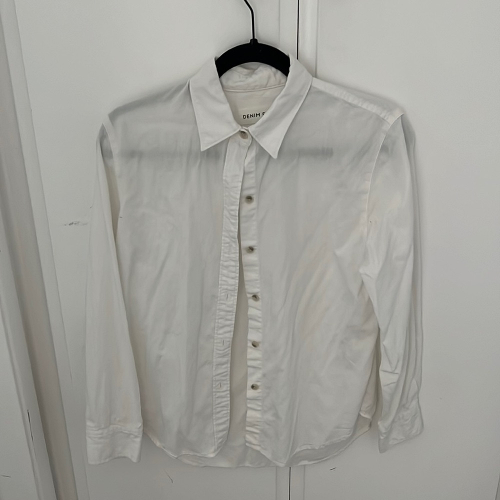 aritzia denim forum button down